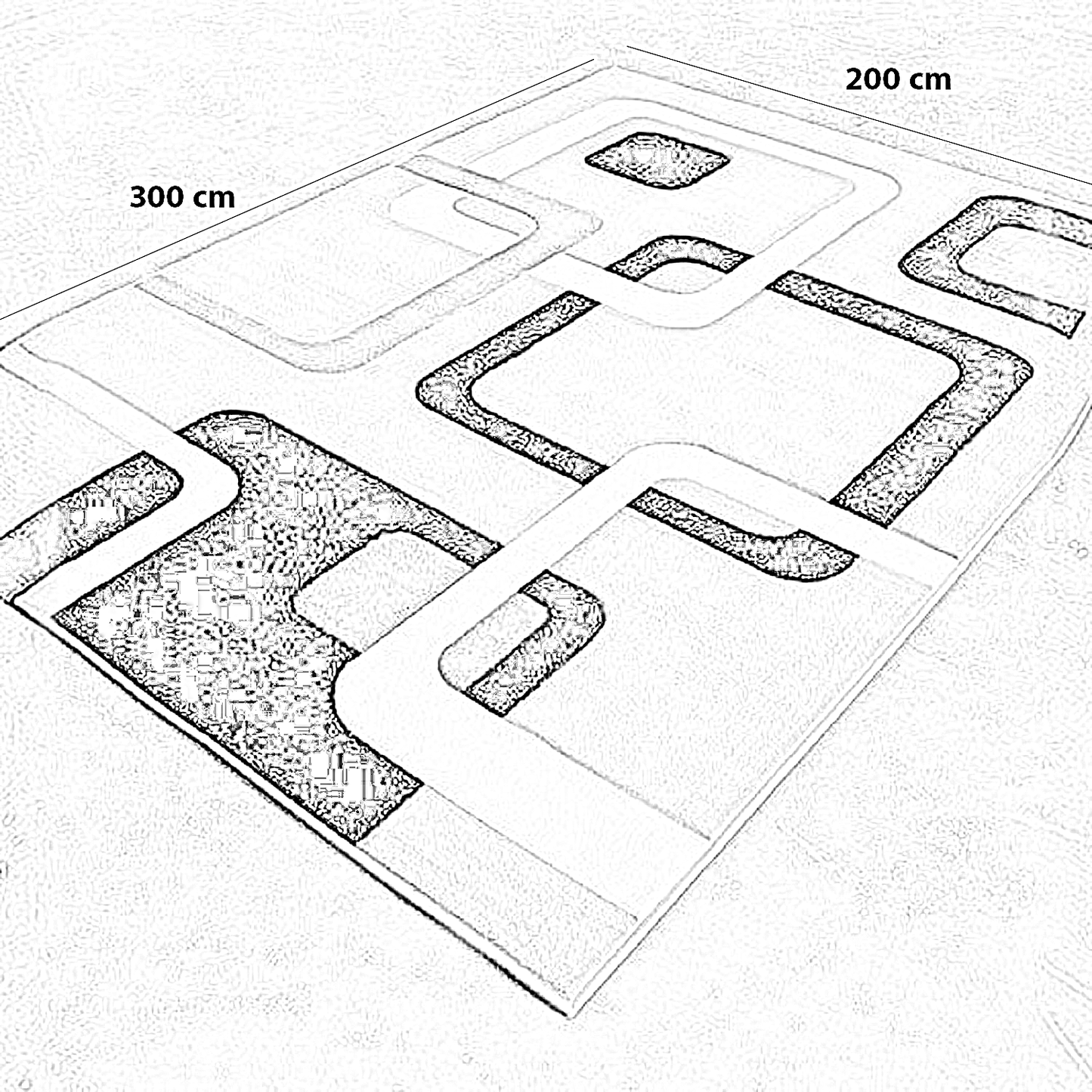 سجادة قطن و حرير، 200*300 سم