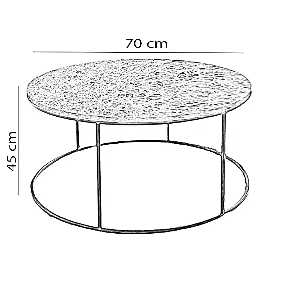 ترابيزة قهوة بسطح جرانيت، 70*45 سم