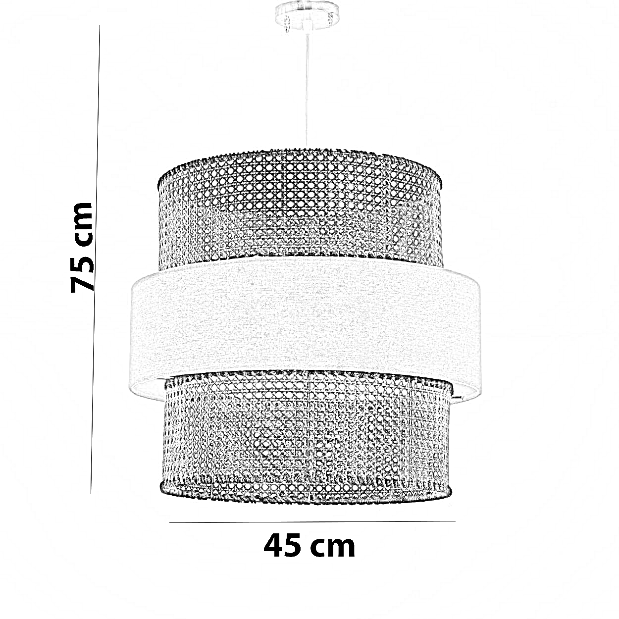 نجفة قماش، 45*75 سم