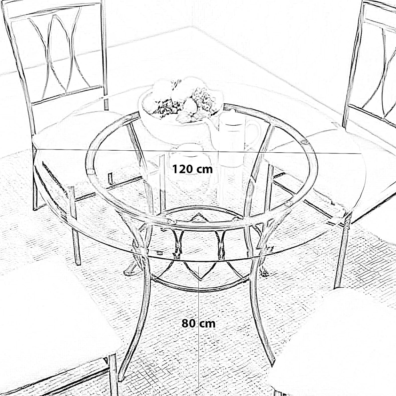 طقم سفرة ستيل وخشب ام دي اف، 5 قطع