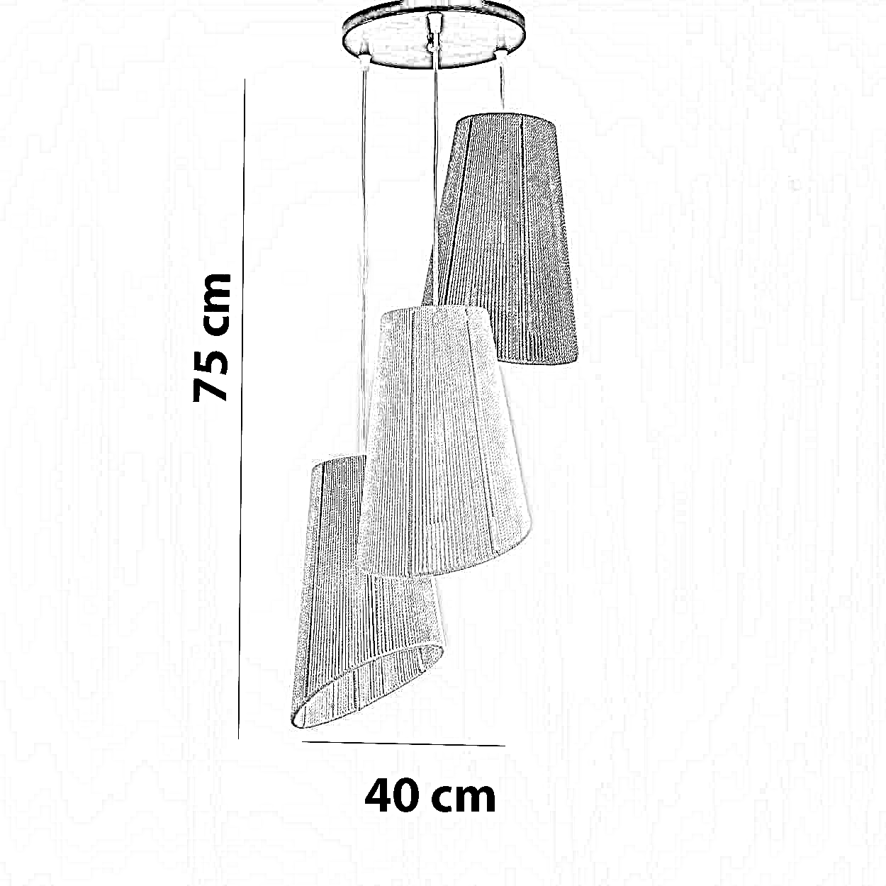 نجفة قماش، 40*75 سم