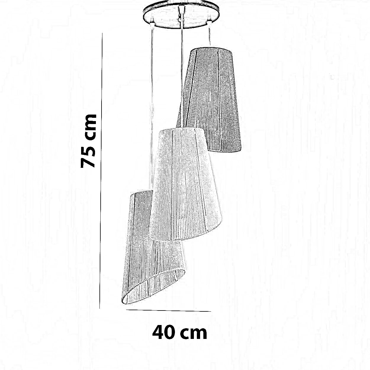 نجفة قماش، 40*75 سم