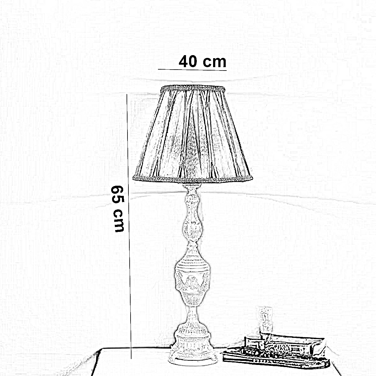 أباجورة ألمنيوم، 40*65 سم