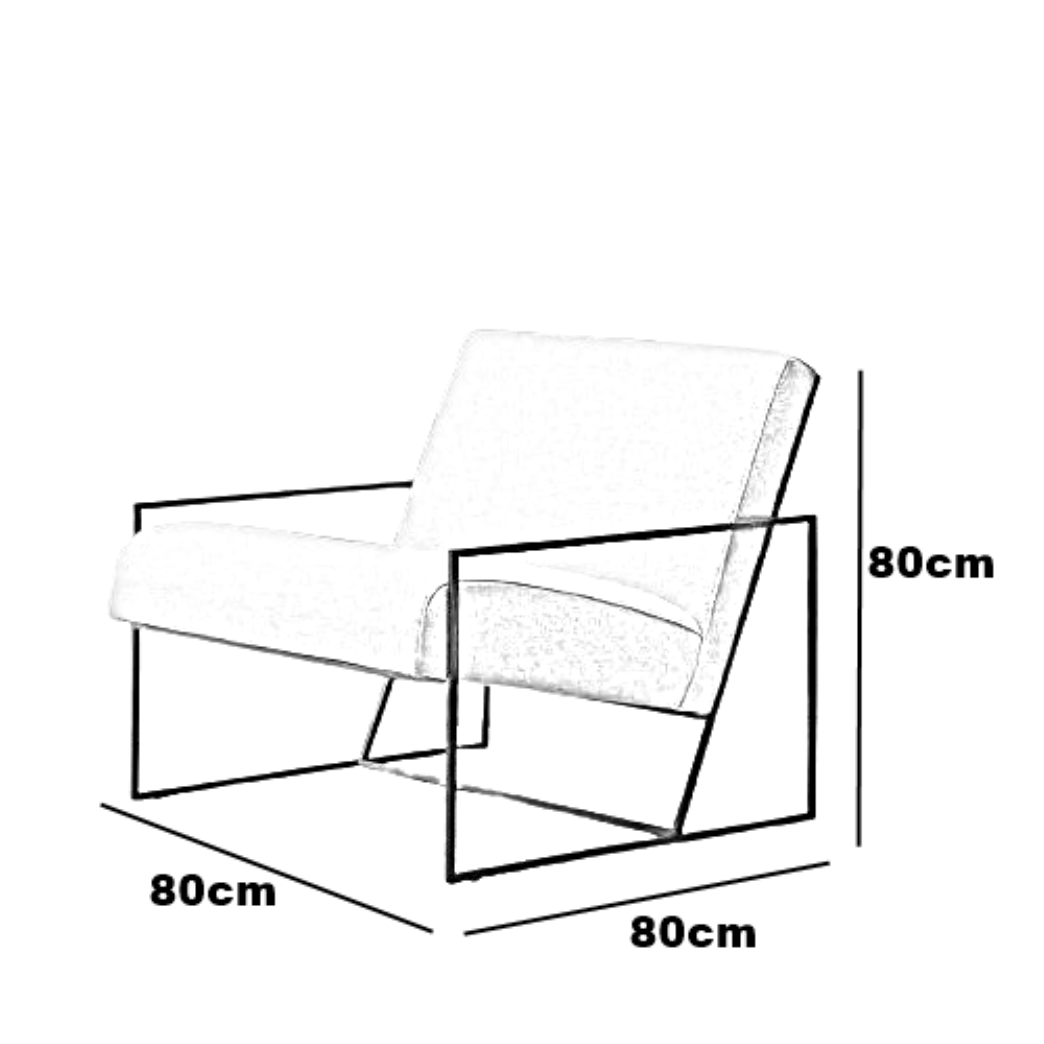 كرسي معدن، 80*80*80 سم