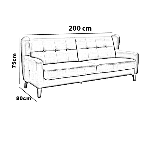 طقم كنب خشب زان، 3 قطع