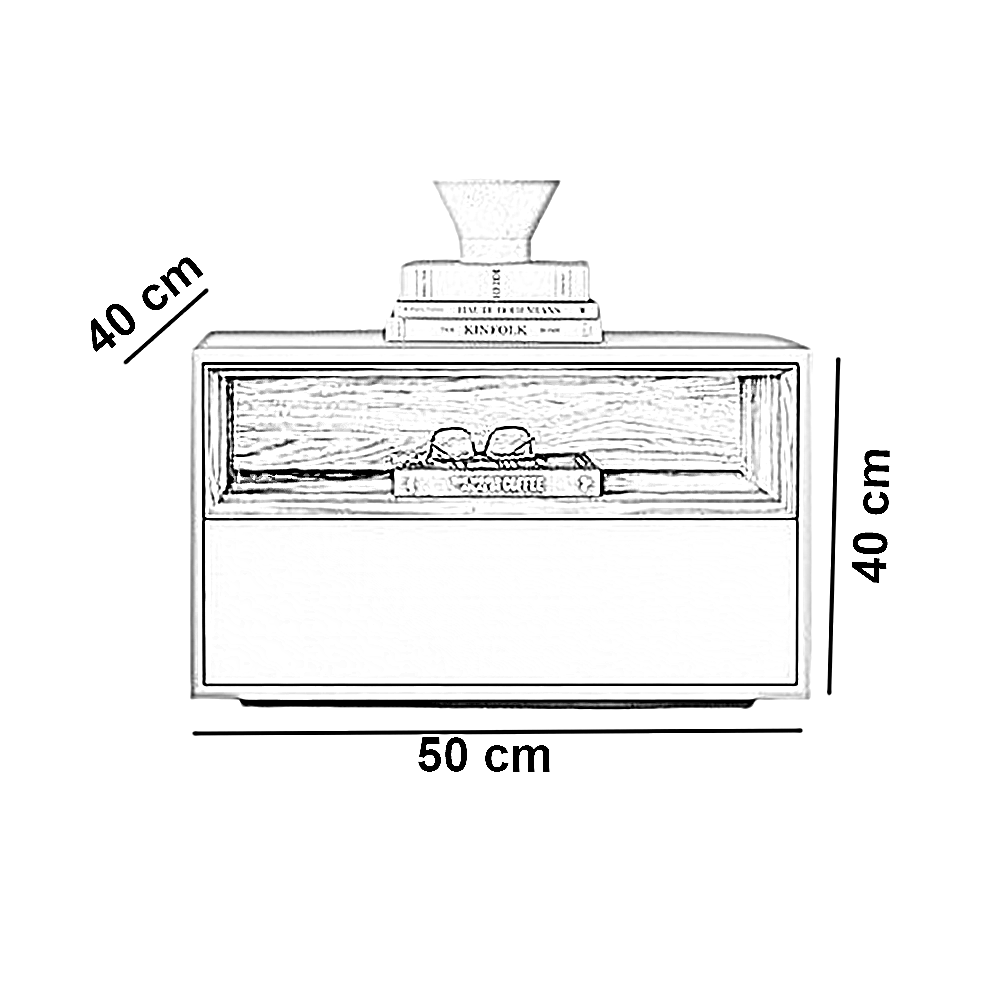 كومود خشب ام دي اف، 50*40*40 سم