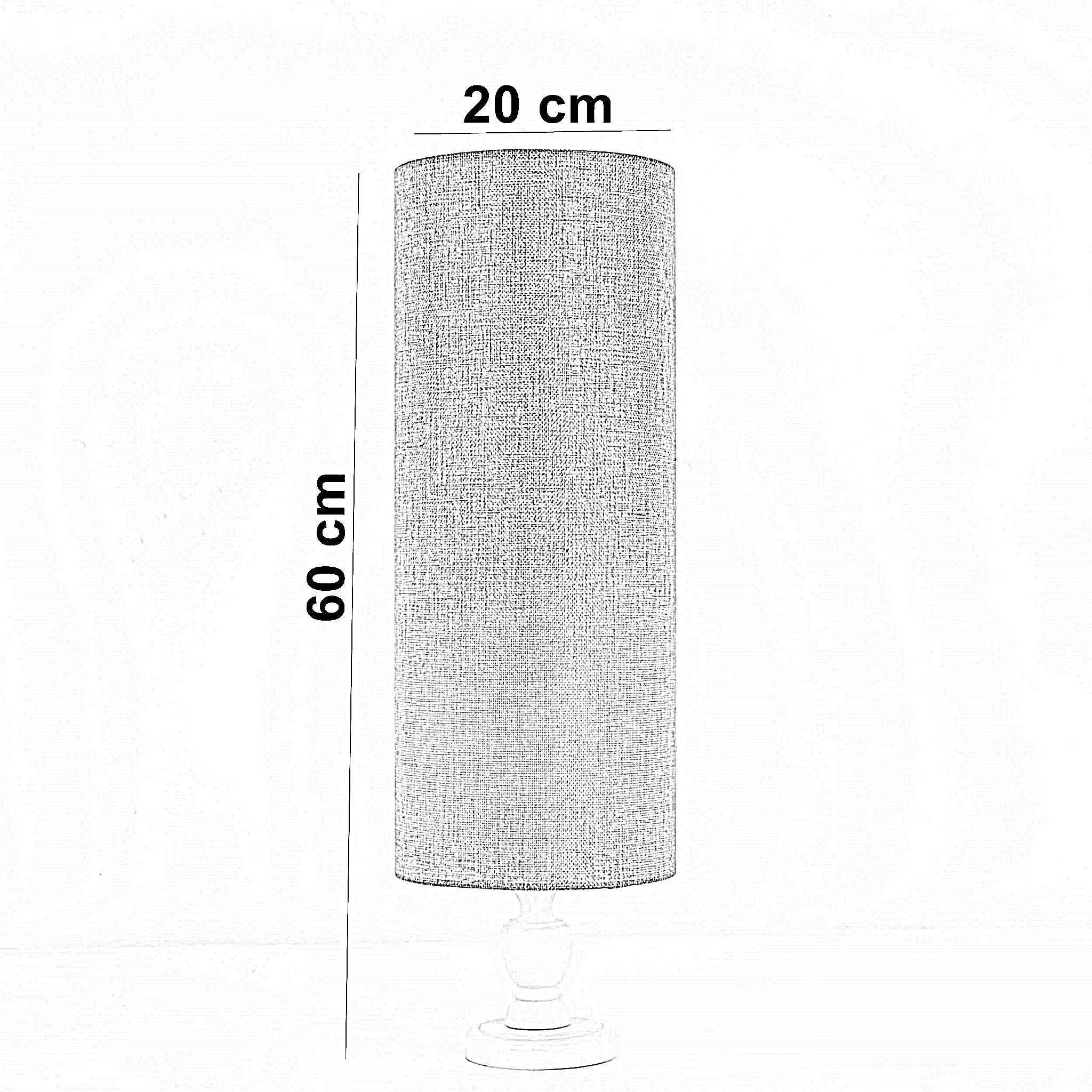 أباجورة قماش، 20*60 سم
