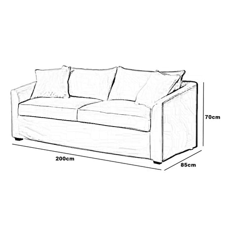 كنبة سرير خشب زان، 200*85*70 سم