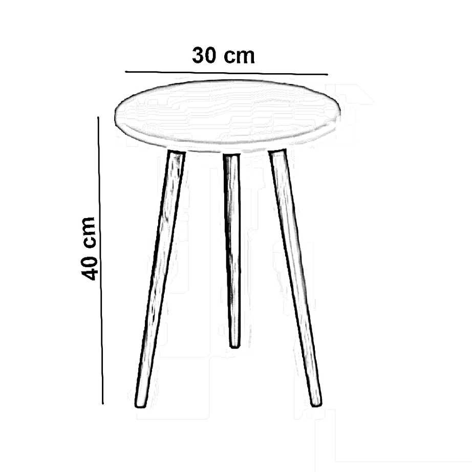 طقم ترابيزات خشب ام دي اف، 3قطع