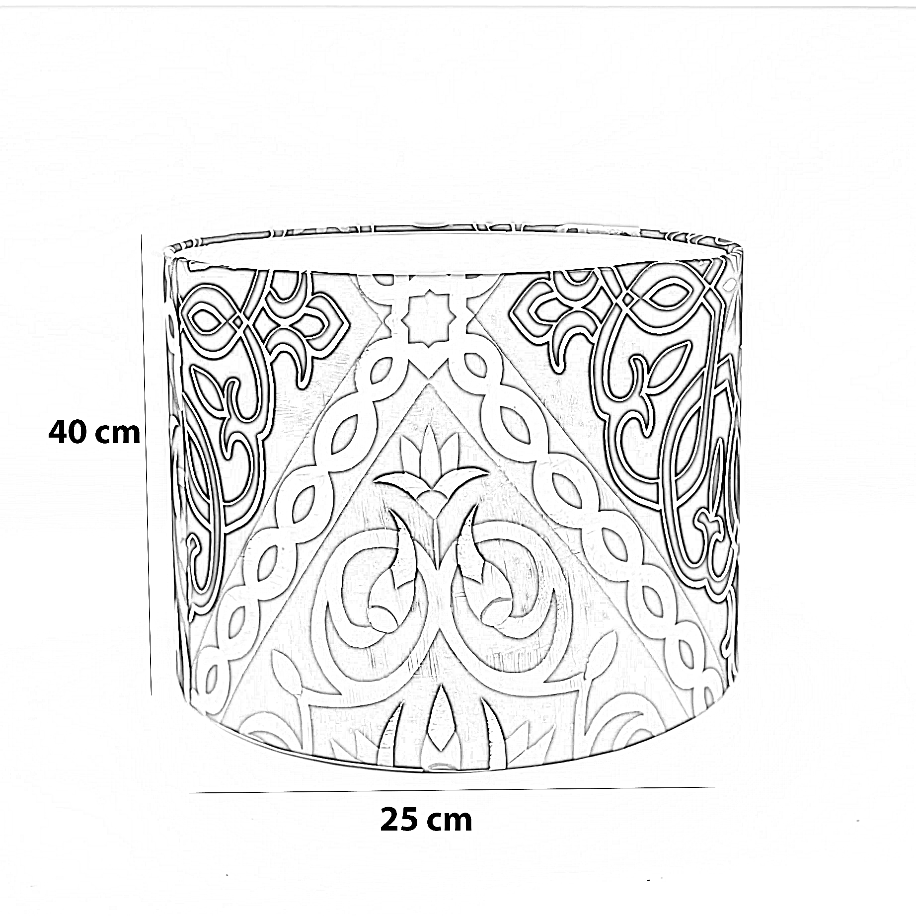 شابوه أباجورة قماش، 25*40 سم