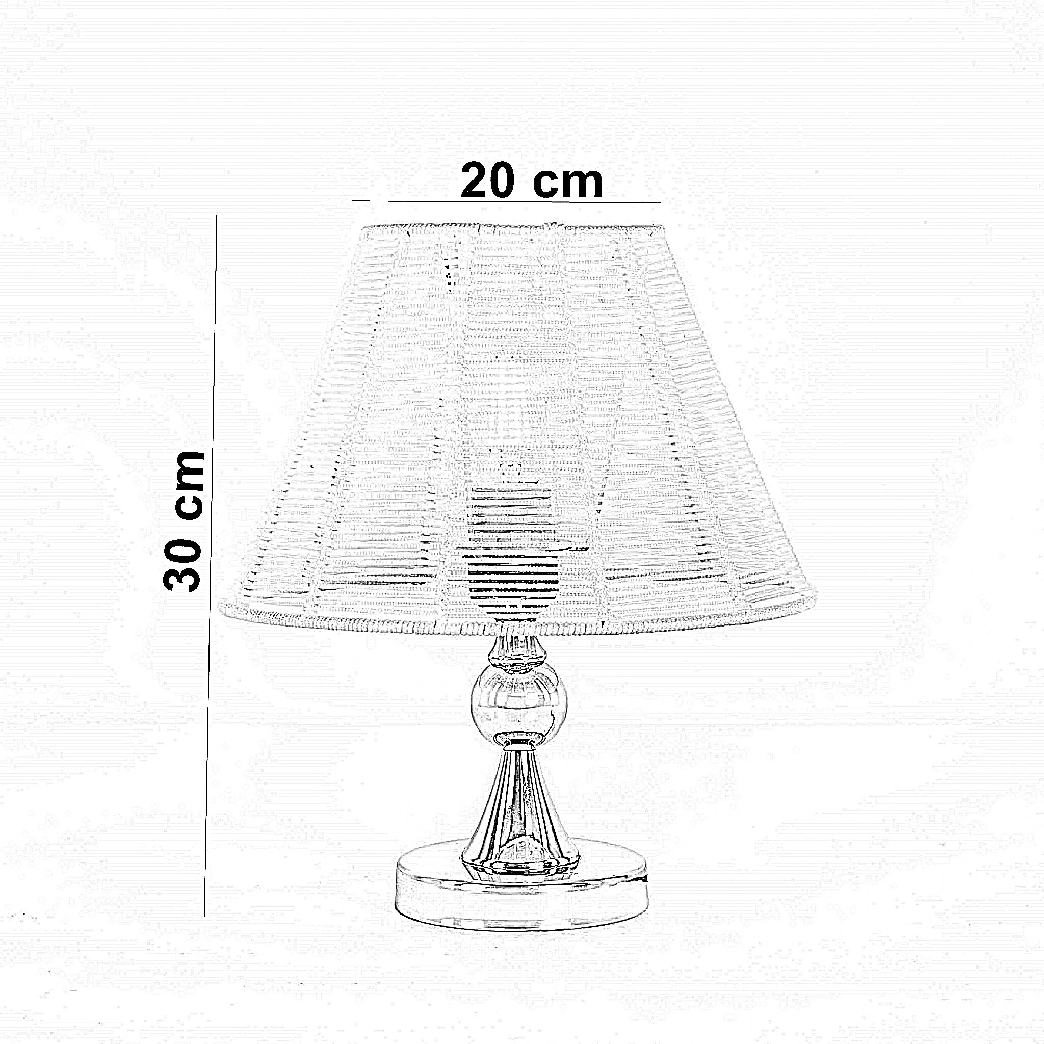 أباجورة معدن، 20*30 سم