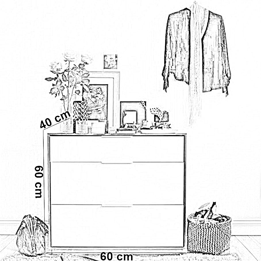 وحدة أدارج ام دي اف تايلاندي، 60*40*60 سم