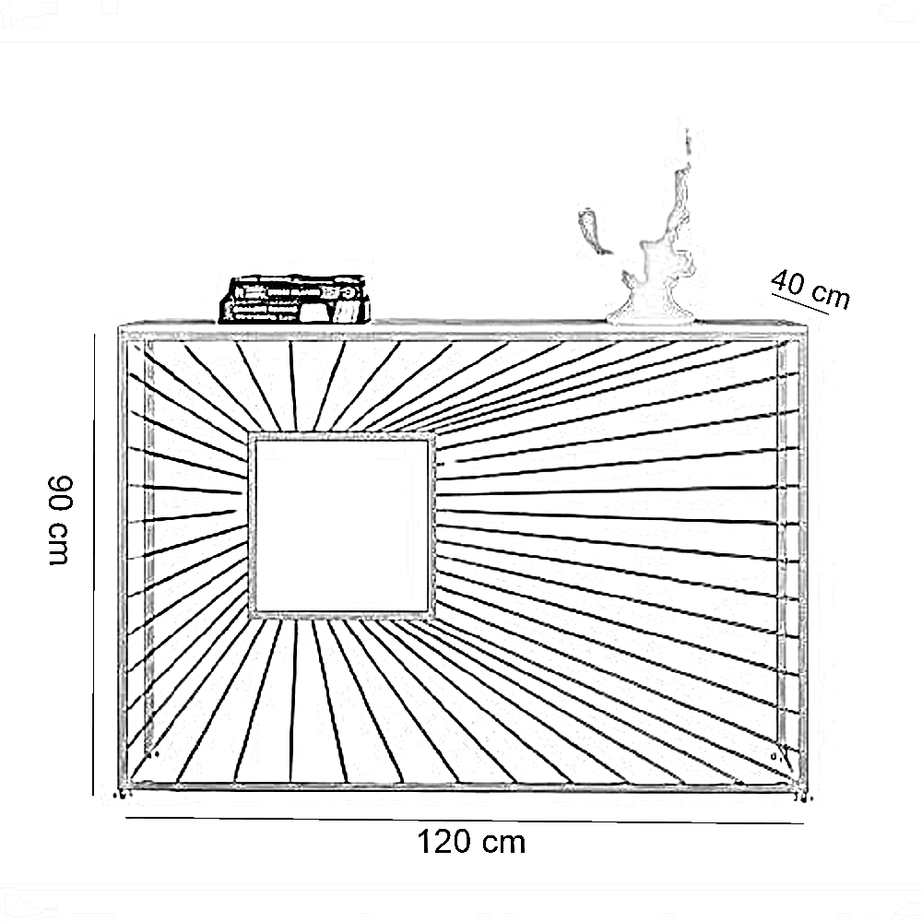 كونسول معدن، 120*40*90 سم