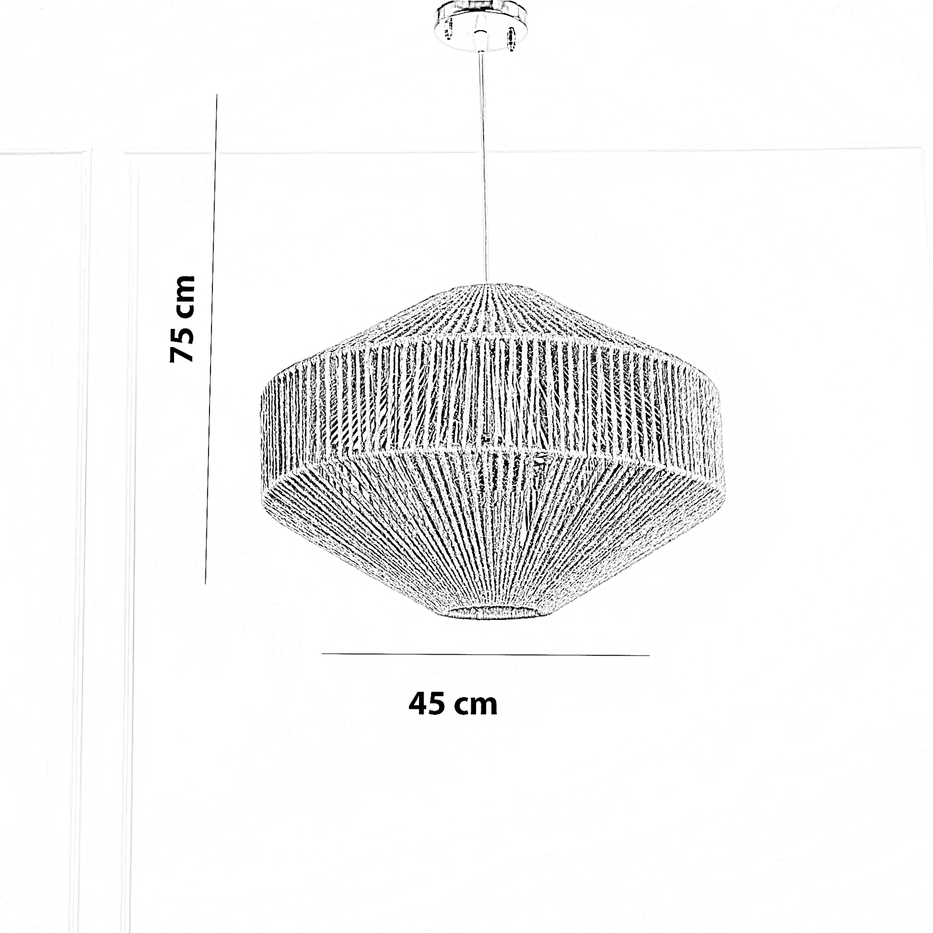 نجفة قماش، 45*75 سم