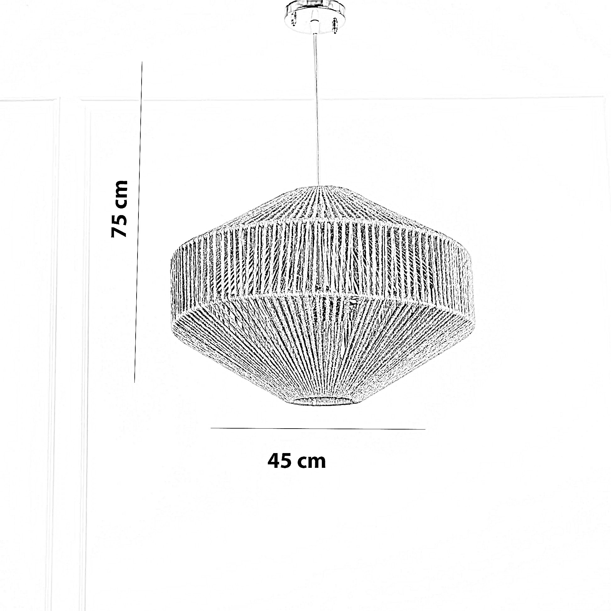 نجفة قماش، 45*75 سم