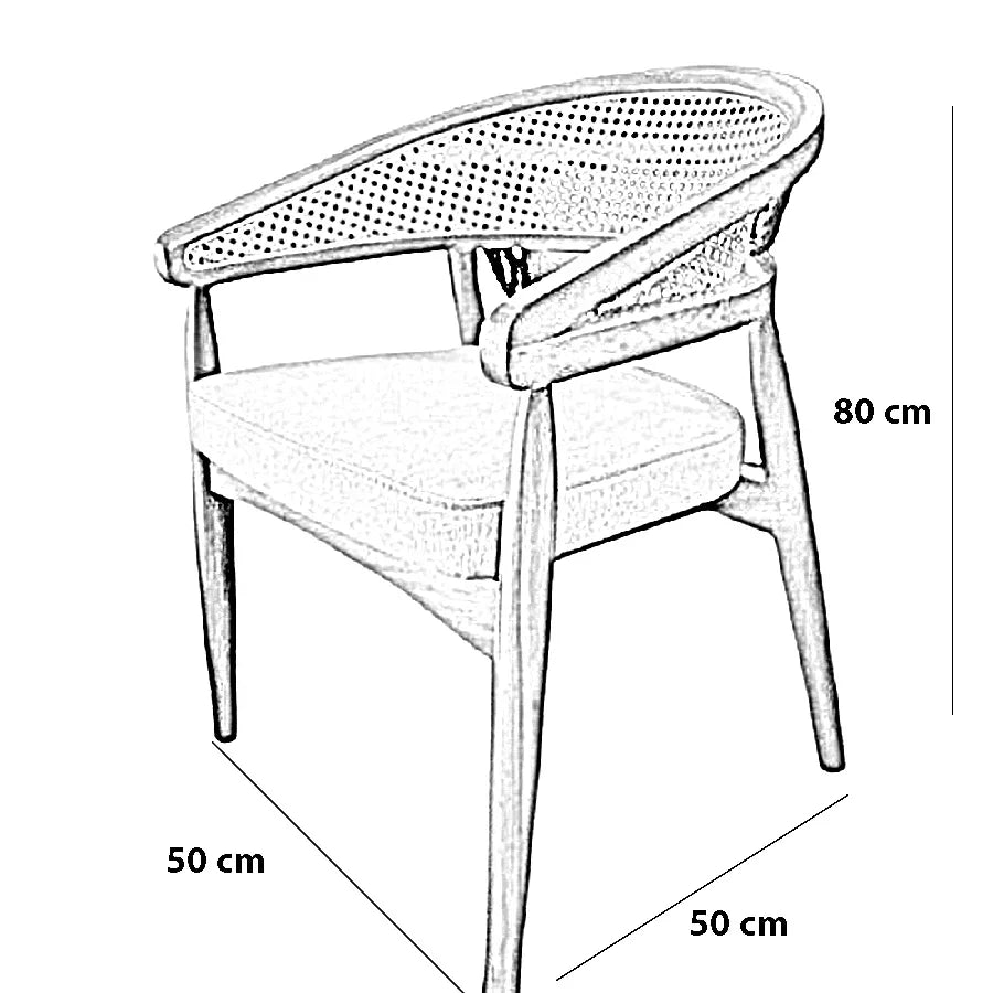 كرسي خشب زان، 50*50*80 سم