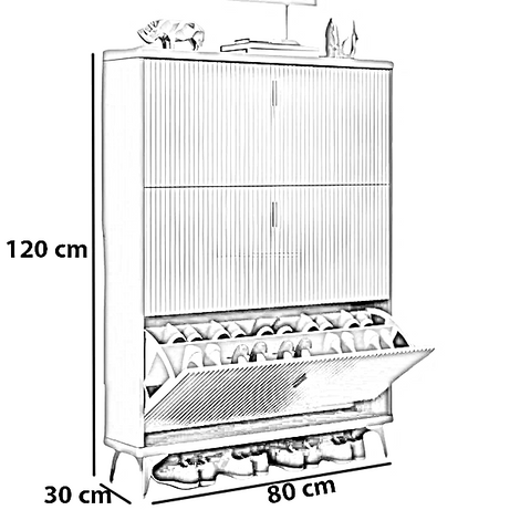 جزامة خشب ام دي اف، 80*30*120 سم