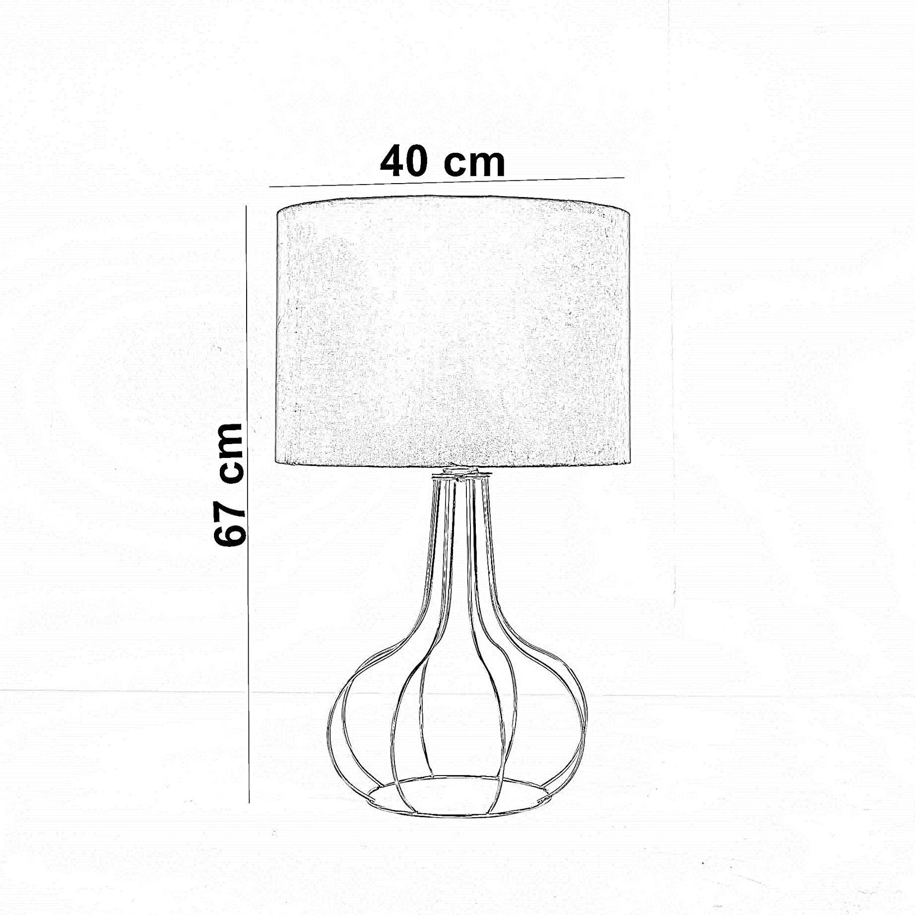 أباجورة معدن، 40*67 سم