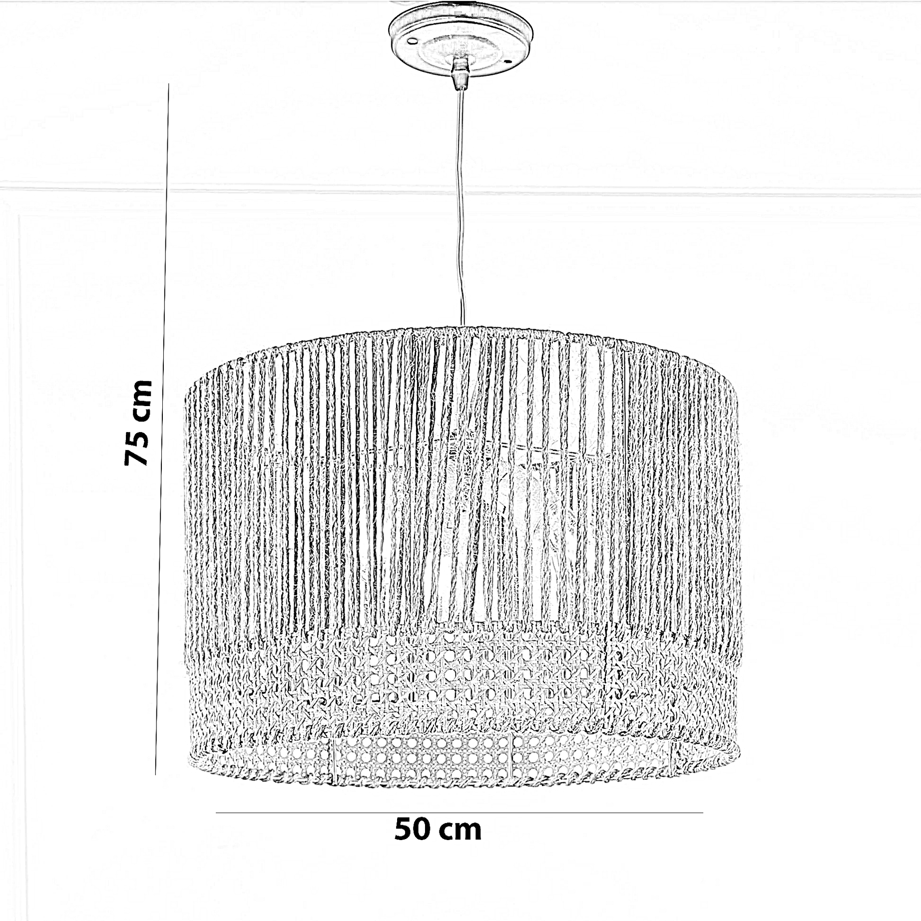 نجفة قماش، 50*75 سم