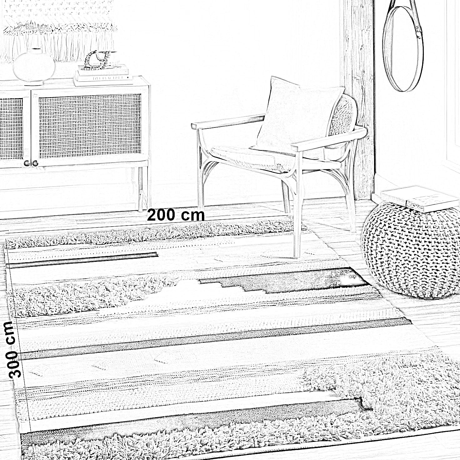 سجادة صوف، 200*300 سم