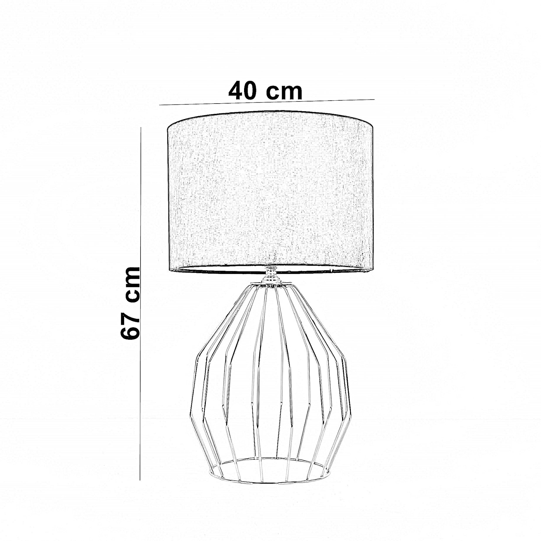 أباجورة معدن، 40*67 سم