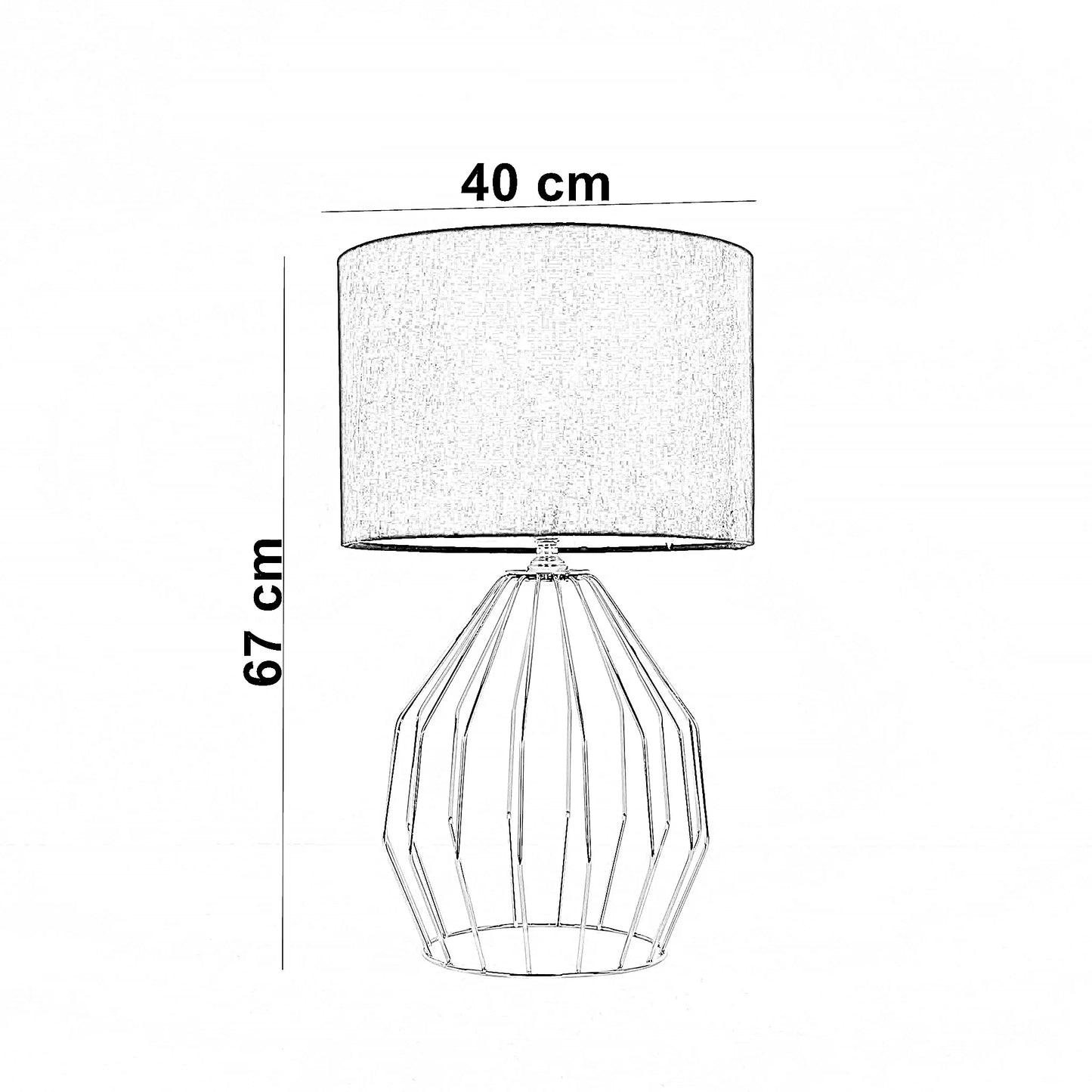 أباجورة معدن، 40*67 سم