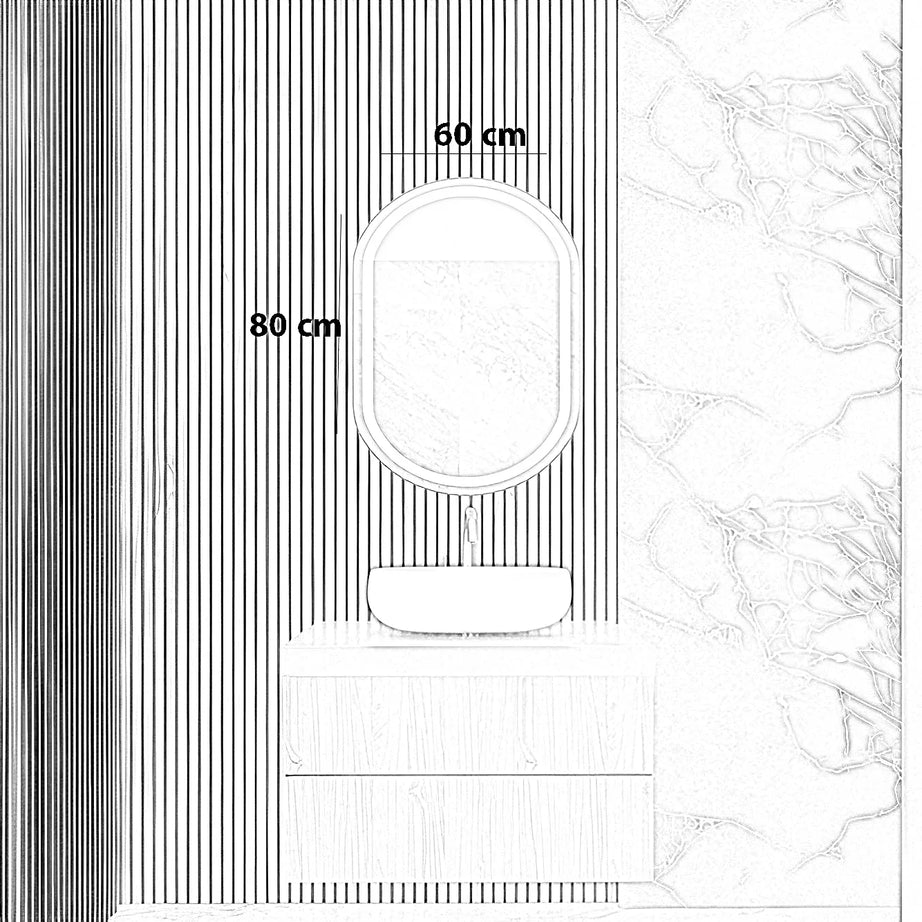 مرايا ليد، 60*80 سم