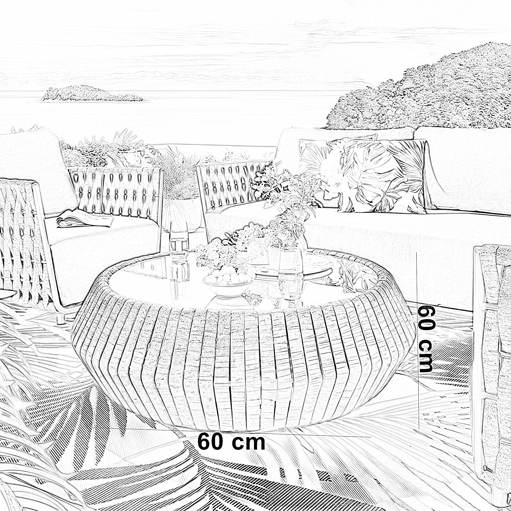 طقم خارجي ستيل و دوبار، 4 قطع