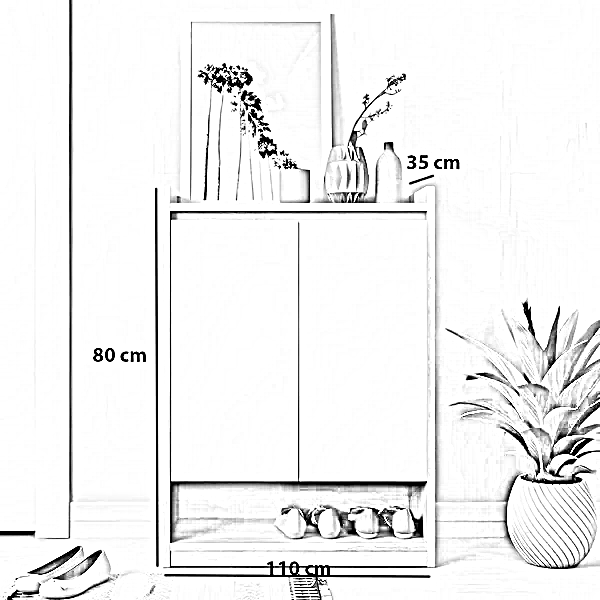 جزامة خشب ام دي اف، 110*35*80 سم