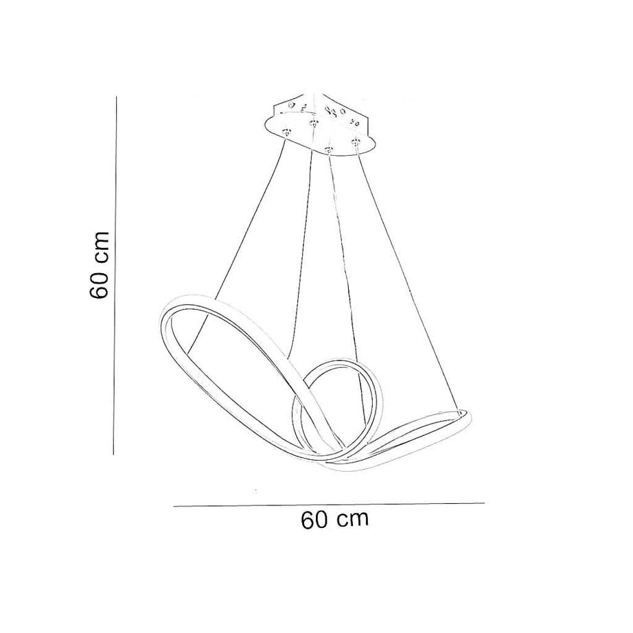 نجفة معدن و رابر، 60*60 سم- ذهبي