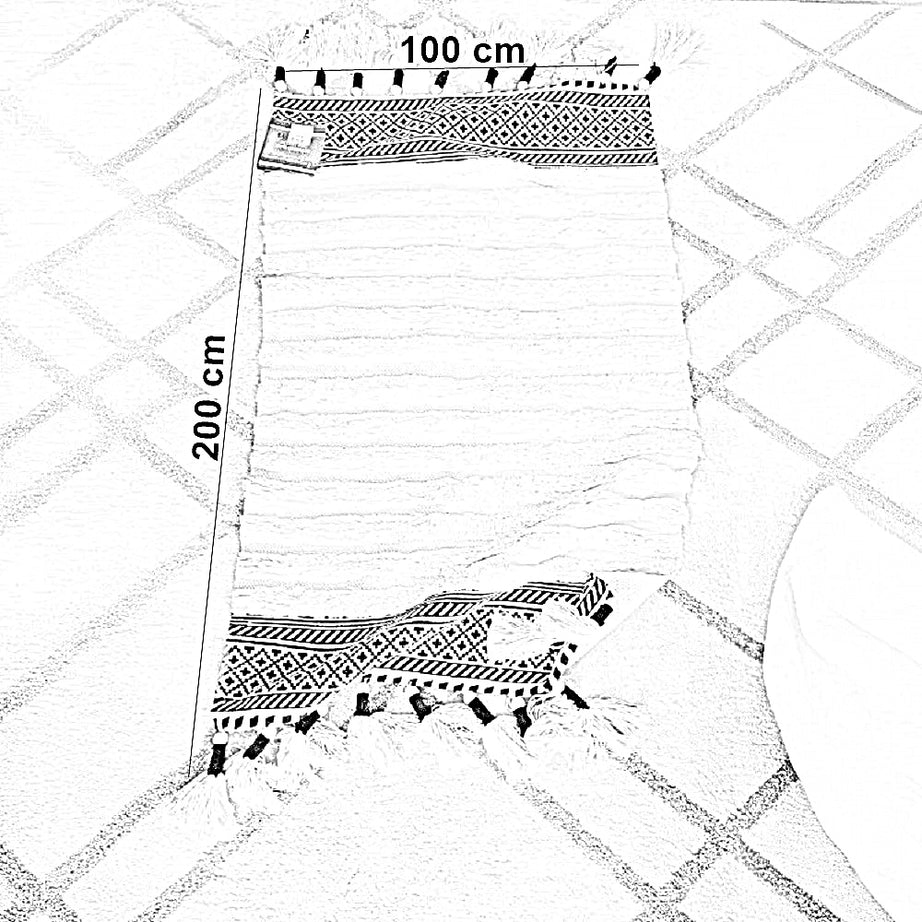 سجادة صوف، 100*200 سم