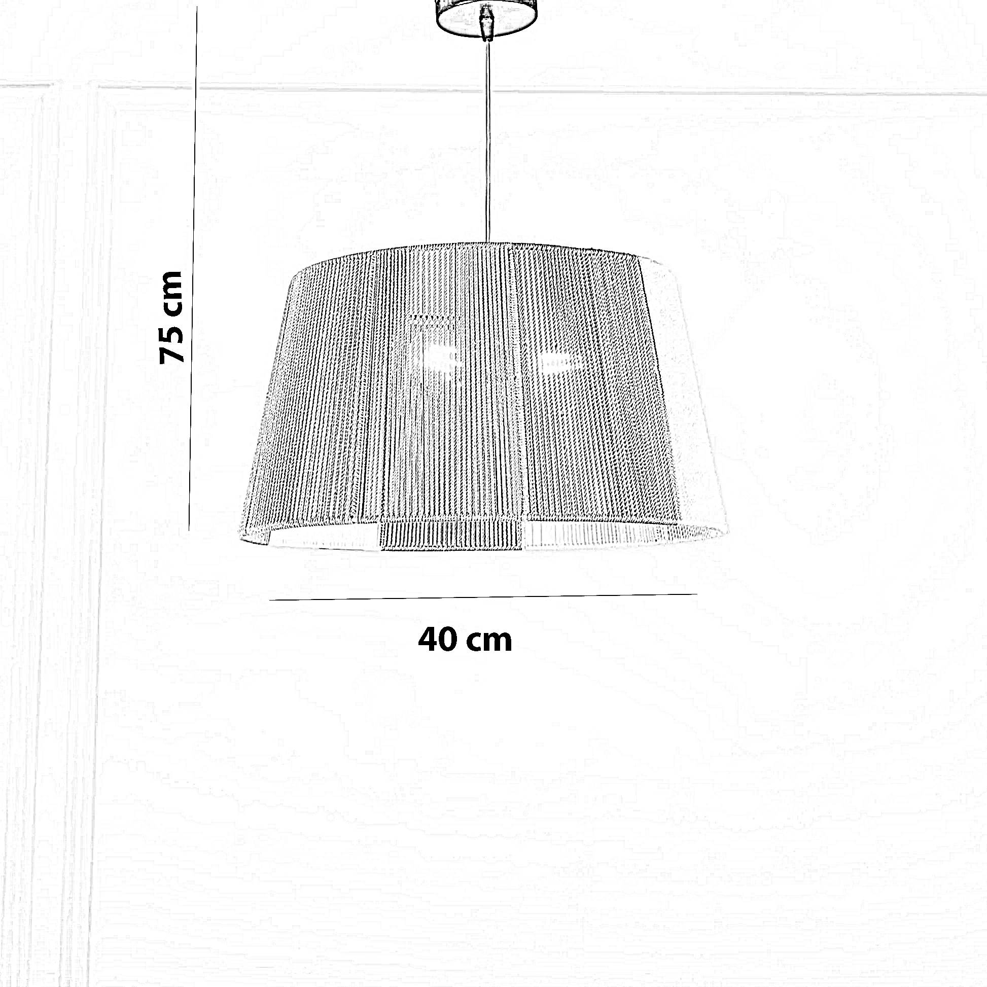 نجفة قماش، 40*75 سم