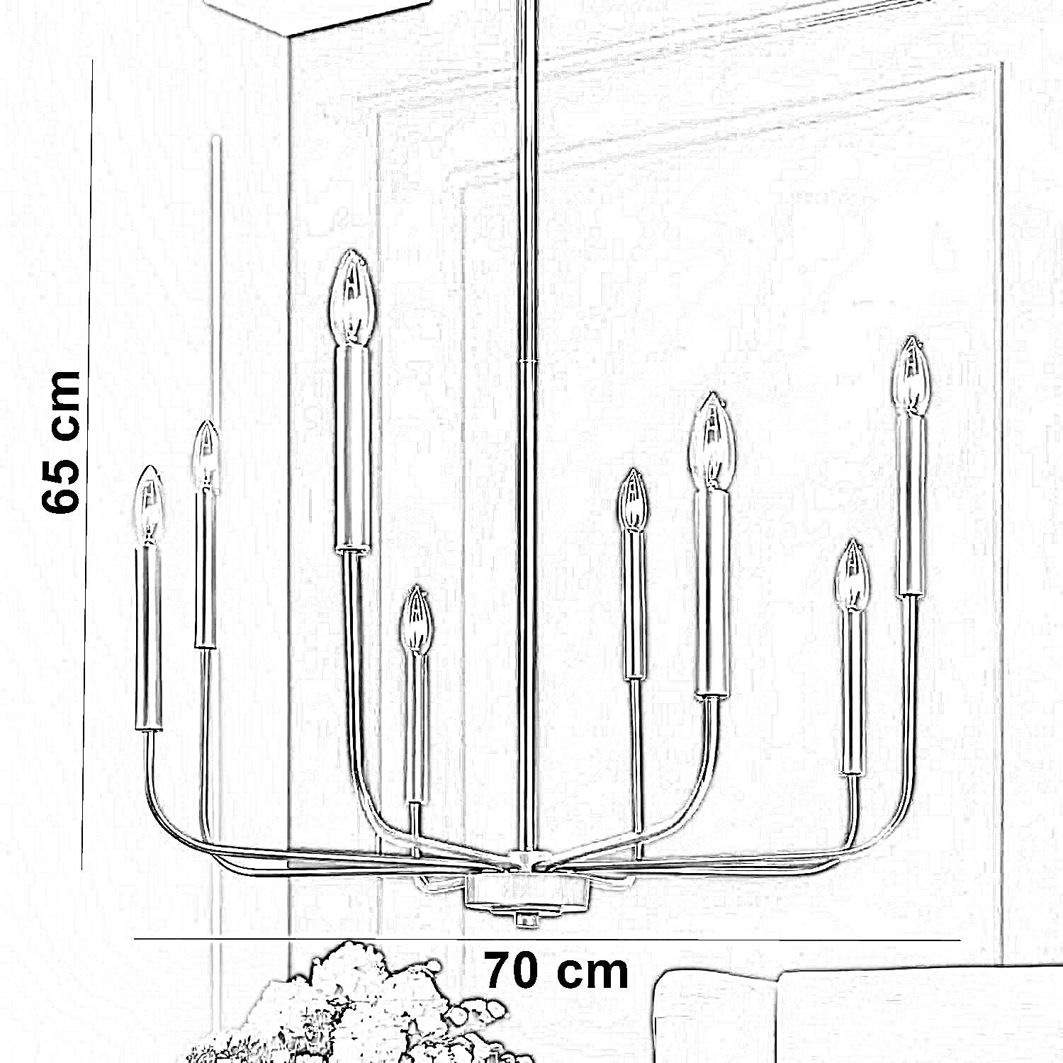 نجفة ستيل، 70*70*65 سم