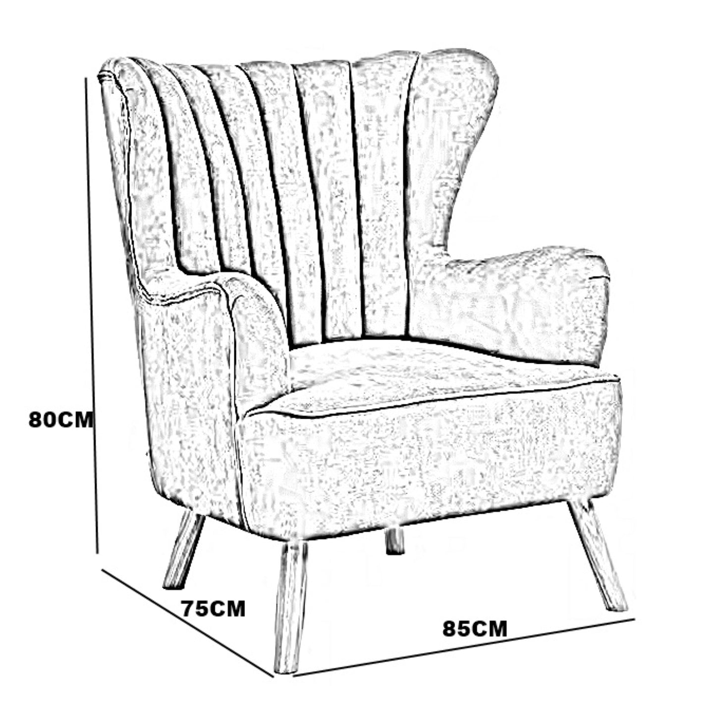 طقم كرسي مع بف خشب زان، قطعتين