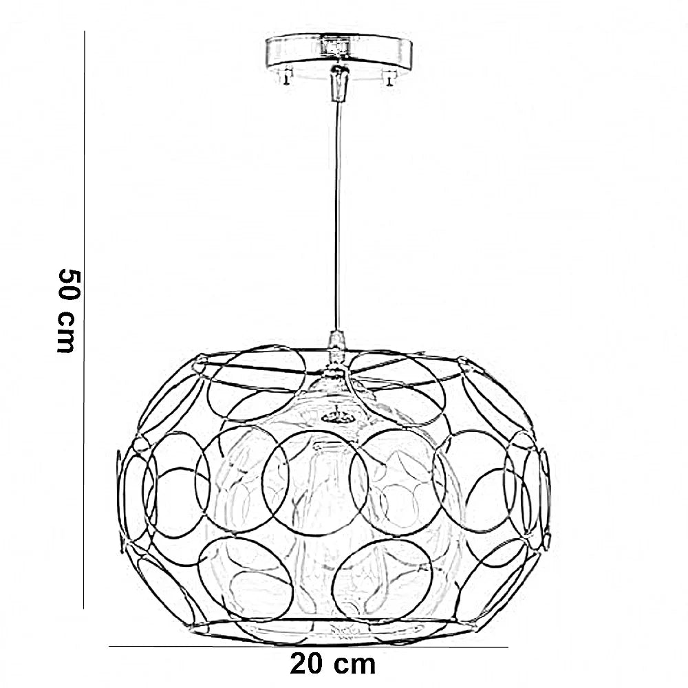 نجفة ستيل و زجاج، 20*50 سم