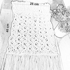 كوستر خيوط مكرمية، 25×40 سم - صورة 3