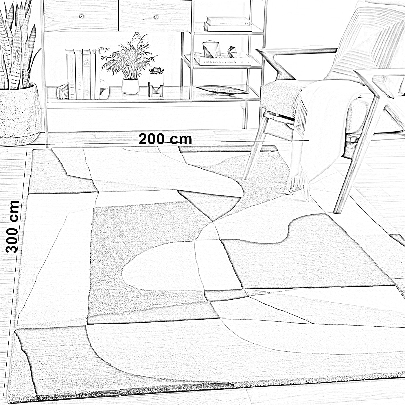 سجادة قطن و حرير، 200*300 سم