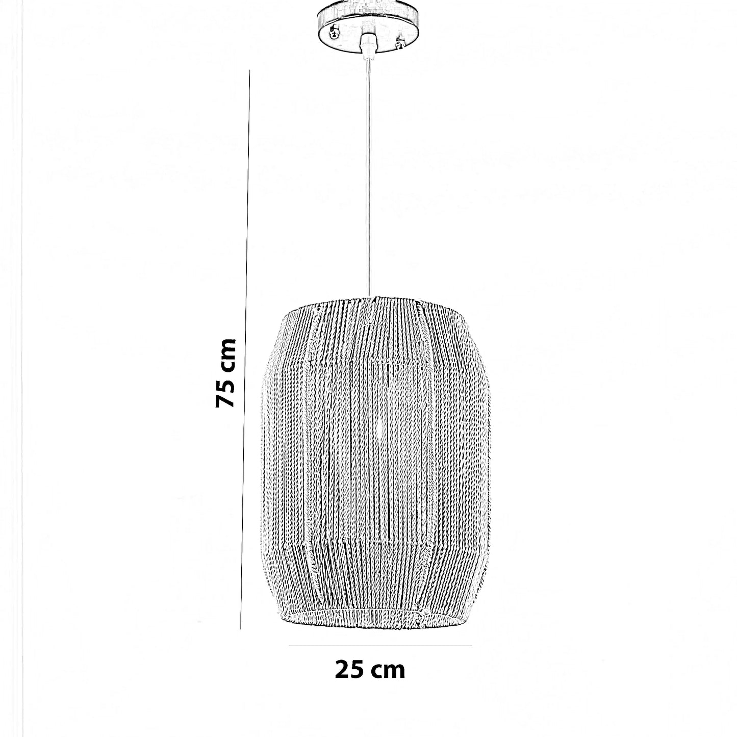 نجفة مكرمية، 25*75 سم