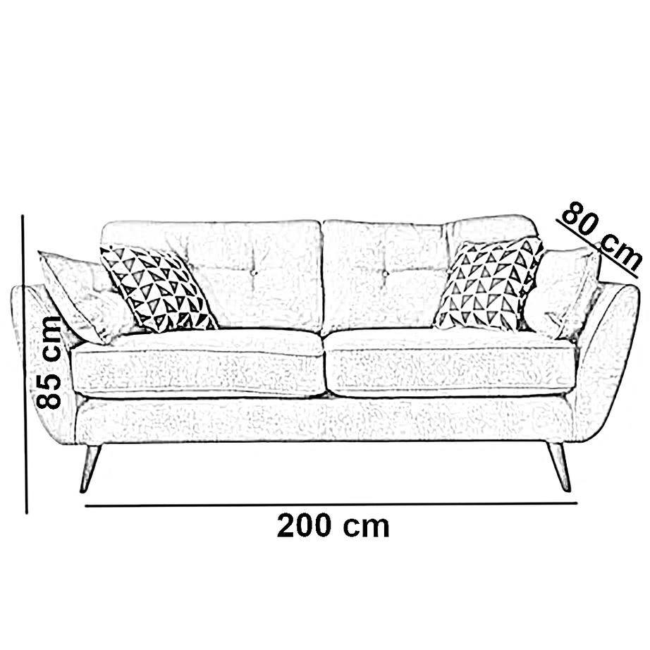 كنبة خشب زان أحمر، 200*80*85 سم