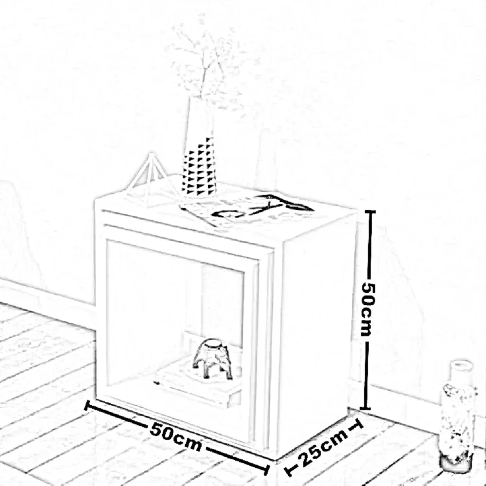 ترابيزة جانبية ام دي اف، 50*25*50 سم