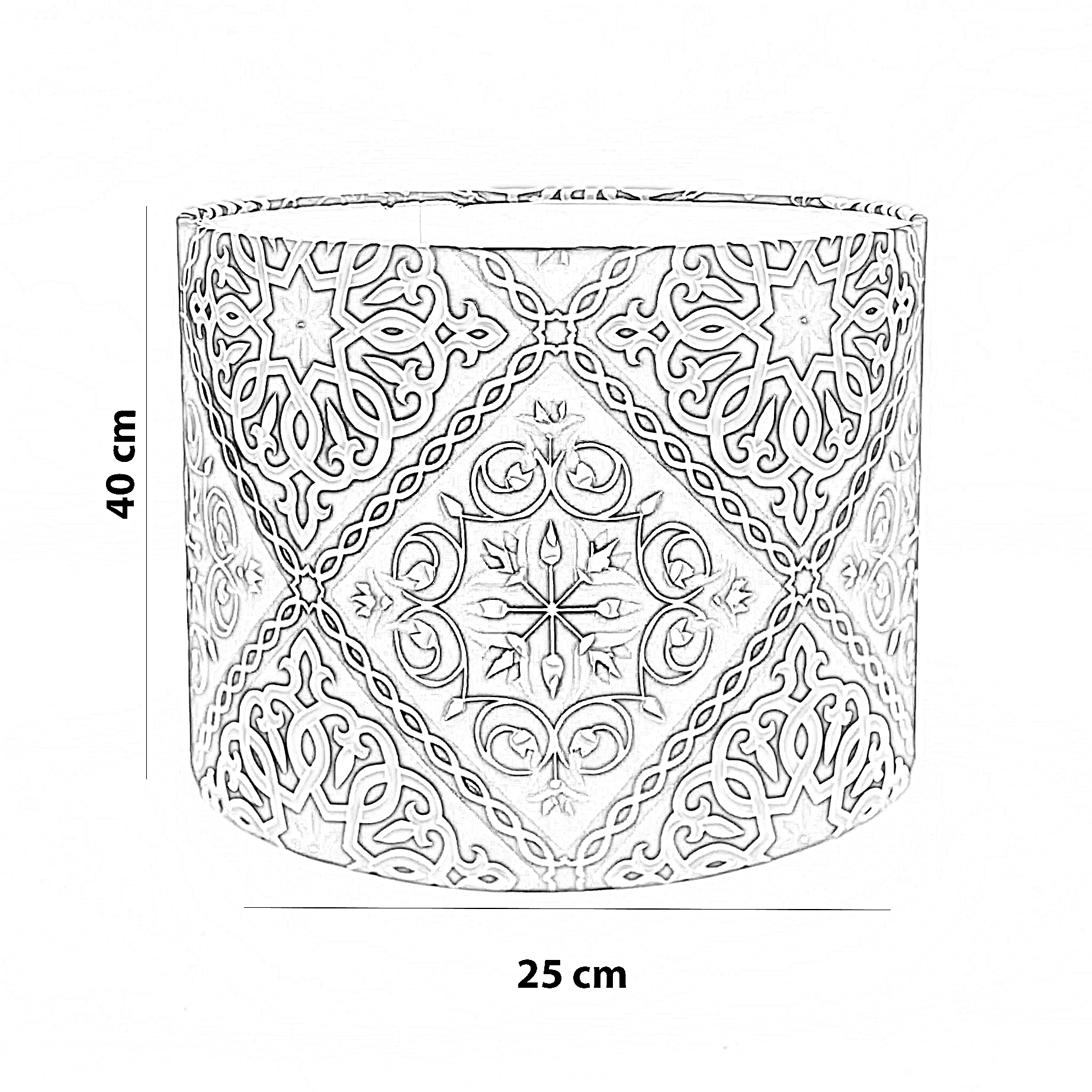 شابوه أباجورة قماش، 25*40 سم