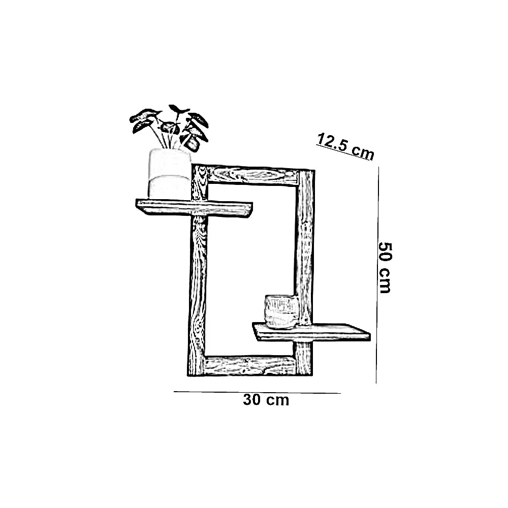 رف حائط خشب موسكي، 30*12.5*50 سم