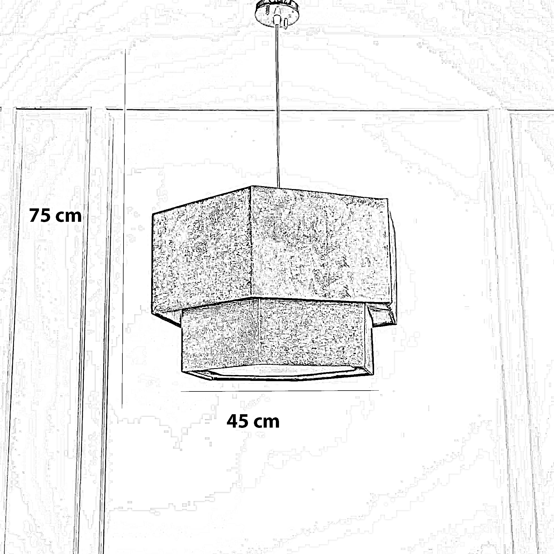 نجفة قماش، 45*75 سم