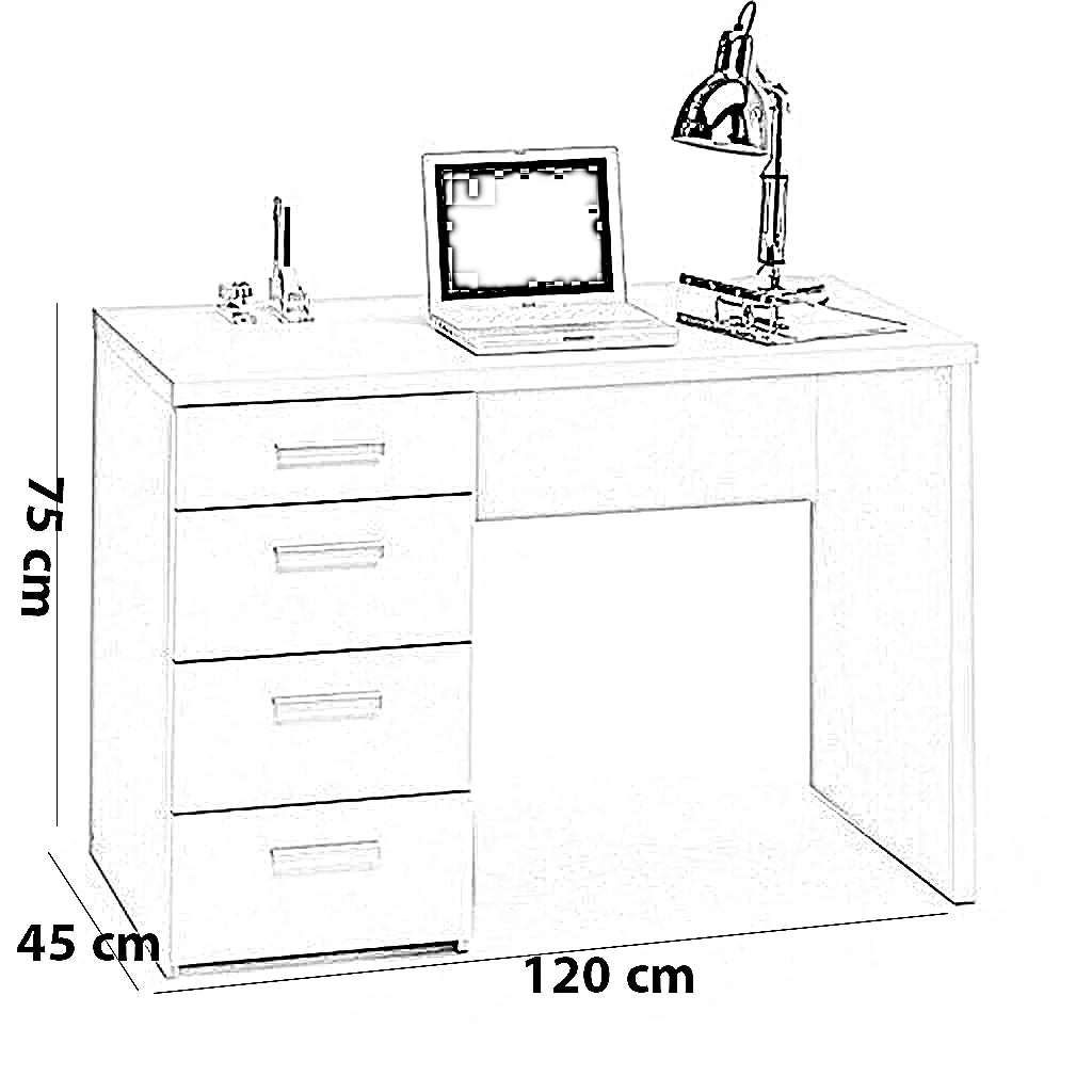 مكتب خشب ام دي اف، 120*45*75 سم