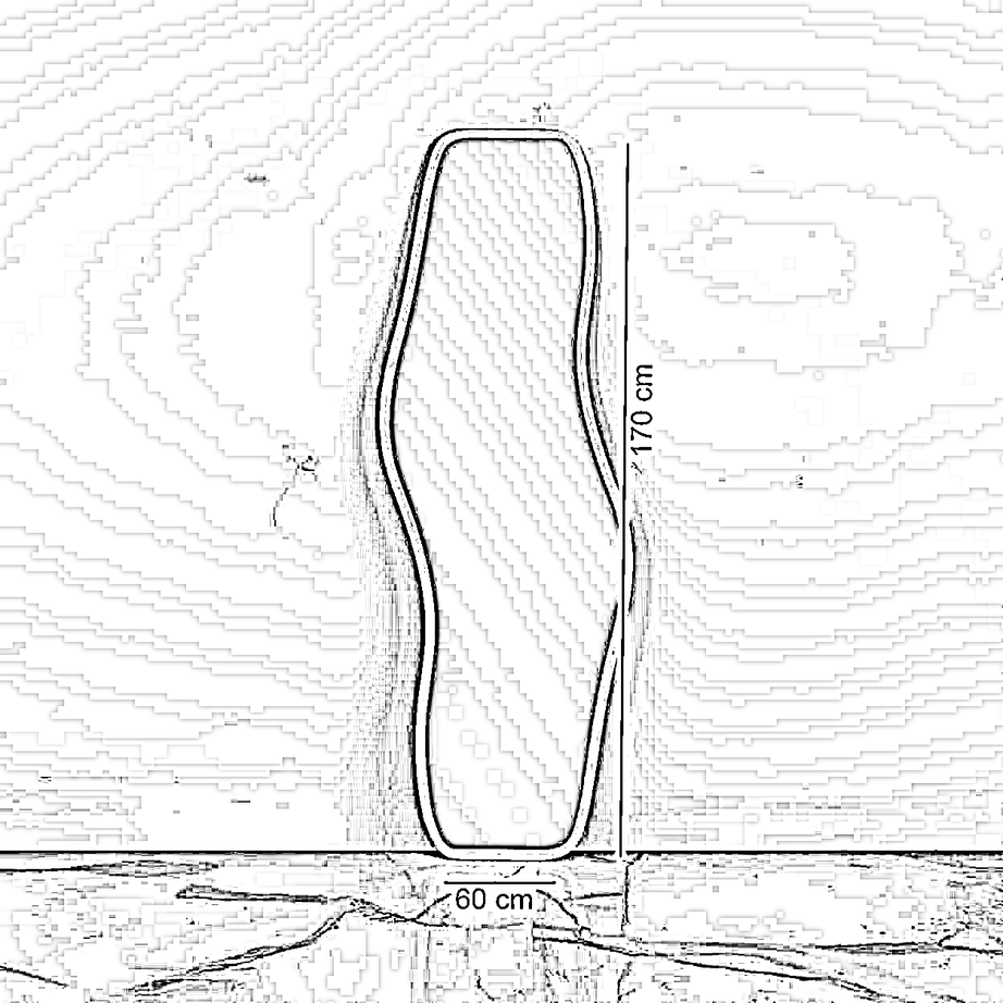 مرايا حائط خشب ام دي اف، 60*170 سم