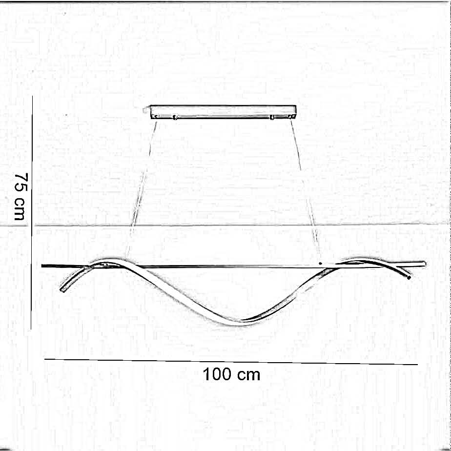نجفة معدن و رابر، 100*75 سم- ذهبي