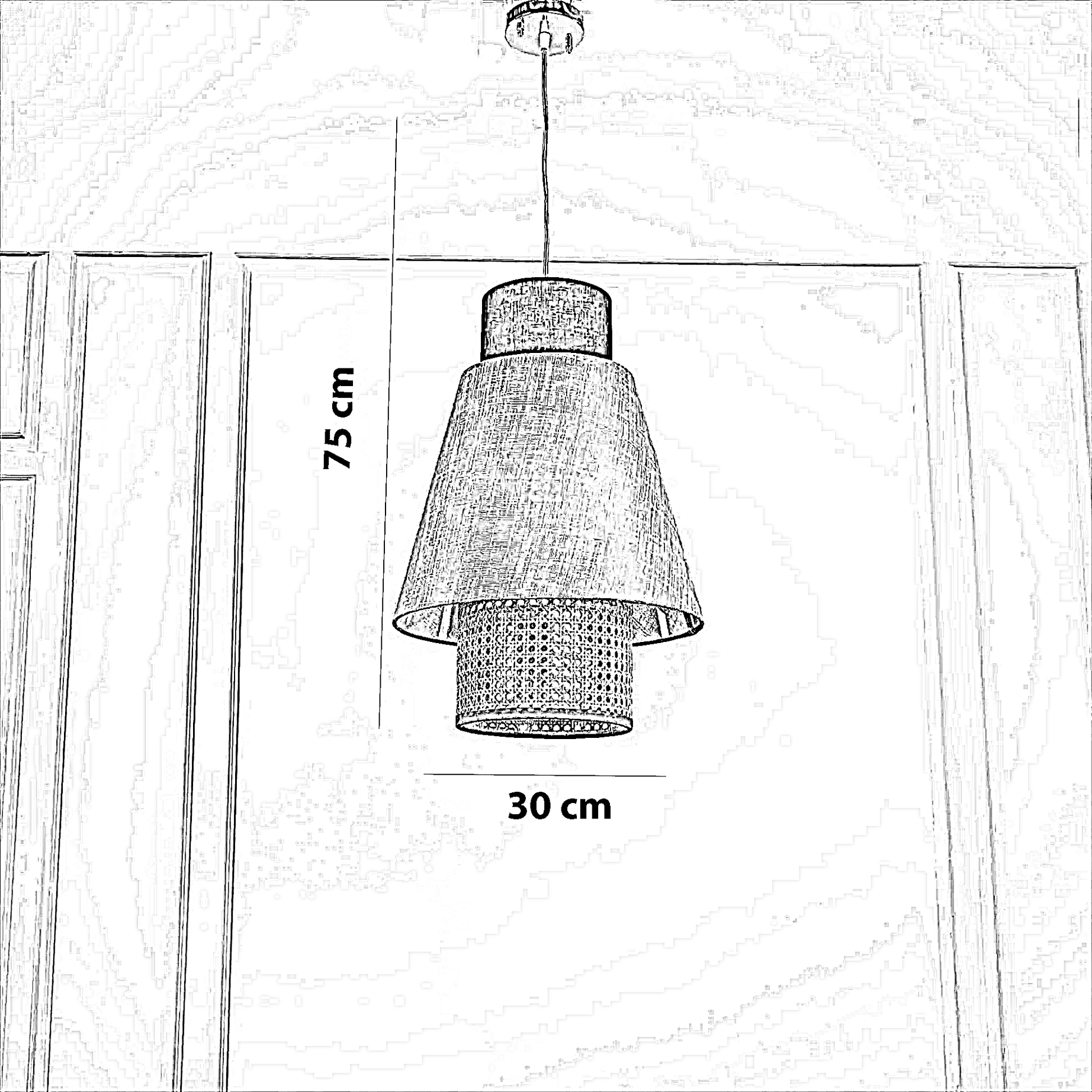 نجفة روطان، 30*75 سم