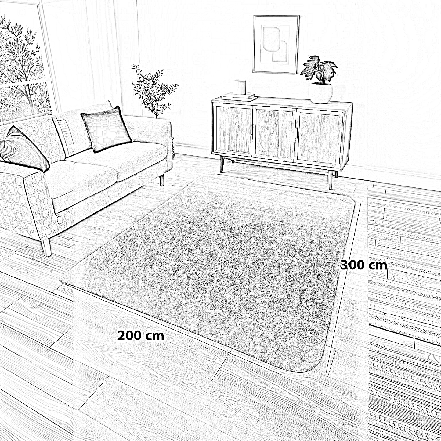 سجادة قطن و حرير، 200*300 سم