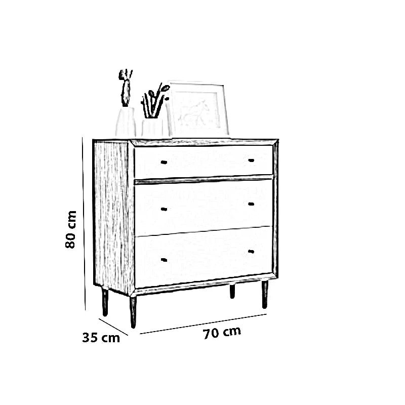 وحدة أدراج خشب كونتر وموسكي، 70*35*80 سم