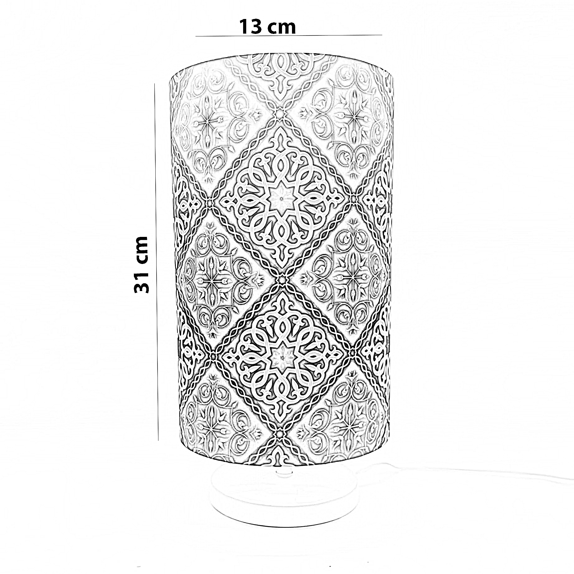 أباجورة رمضانية قماش، 13*31 سم